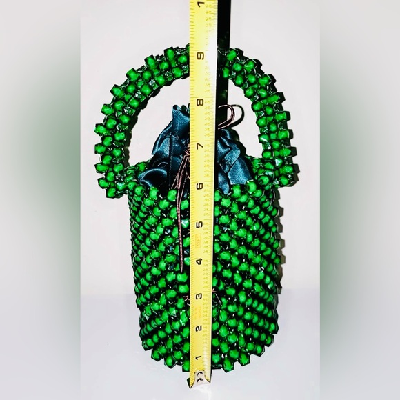 Mini Beaded Bucket Handbag NEW Completetely Handmade - Picture 10 of 15